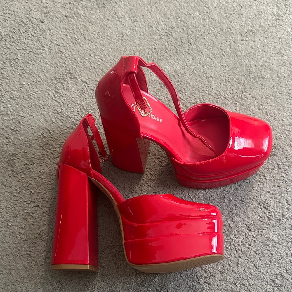 Chic Red Platform Heels